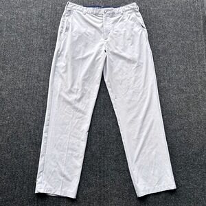 IZOD Golf Pants Flat Front‎ Gray Lightweight Moisture Wicking 34x32